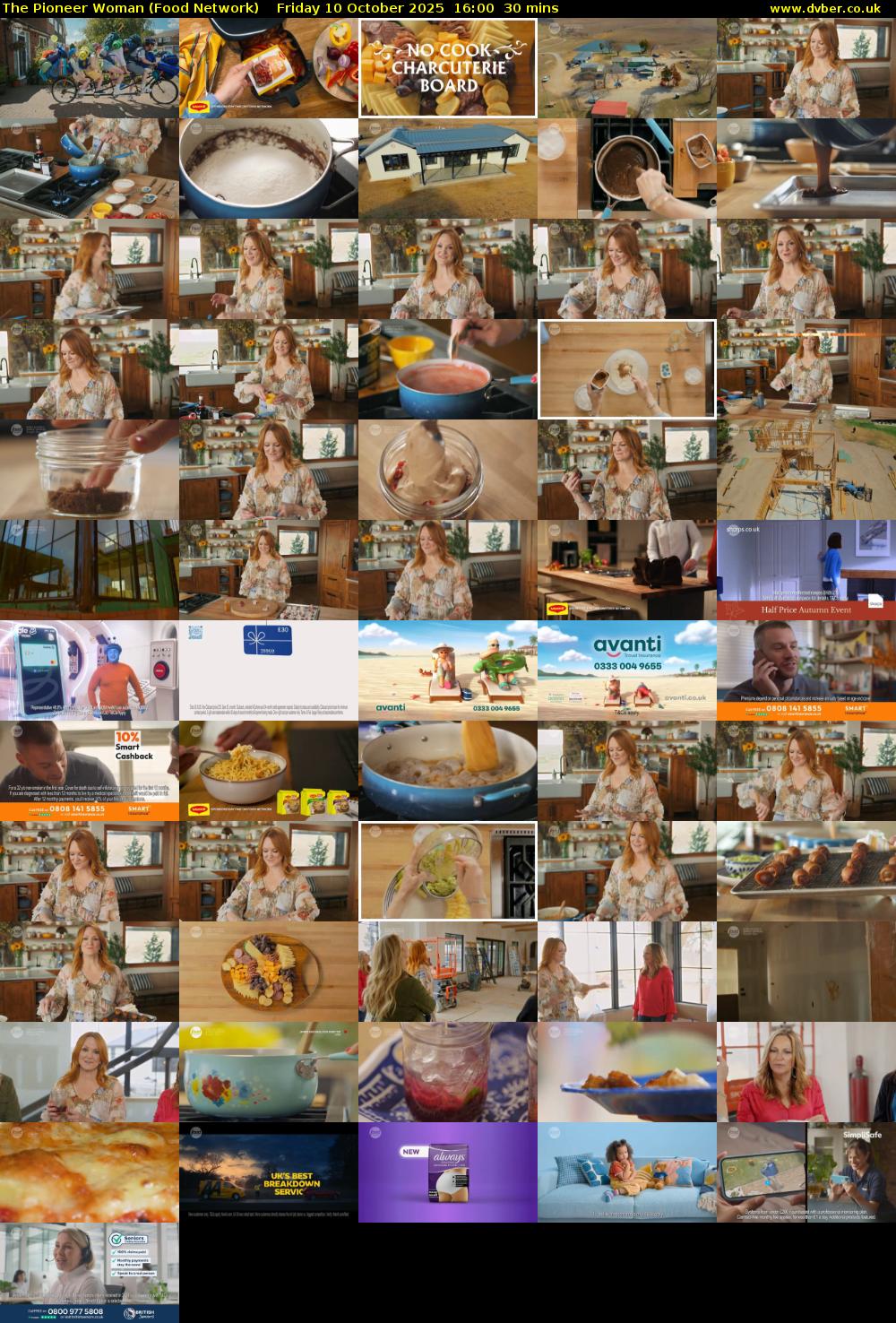 The Pioneer Woman (Food Network) Friday 10 October 2025 16:00 - 16:30