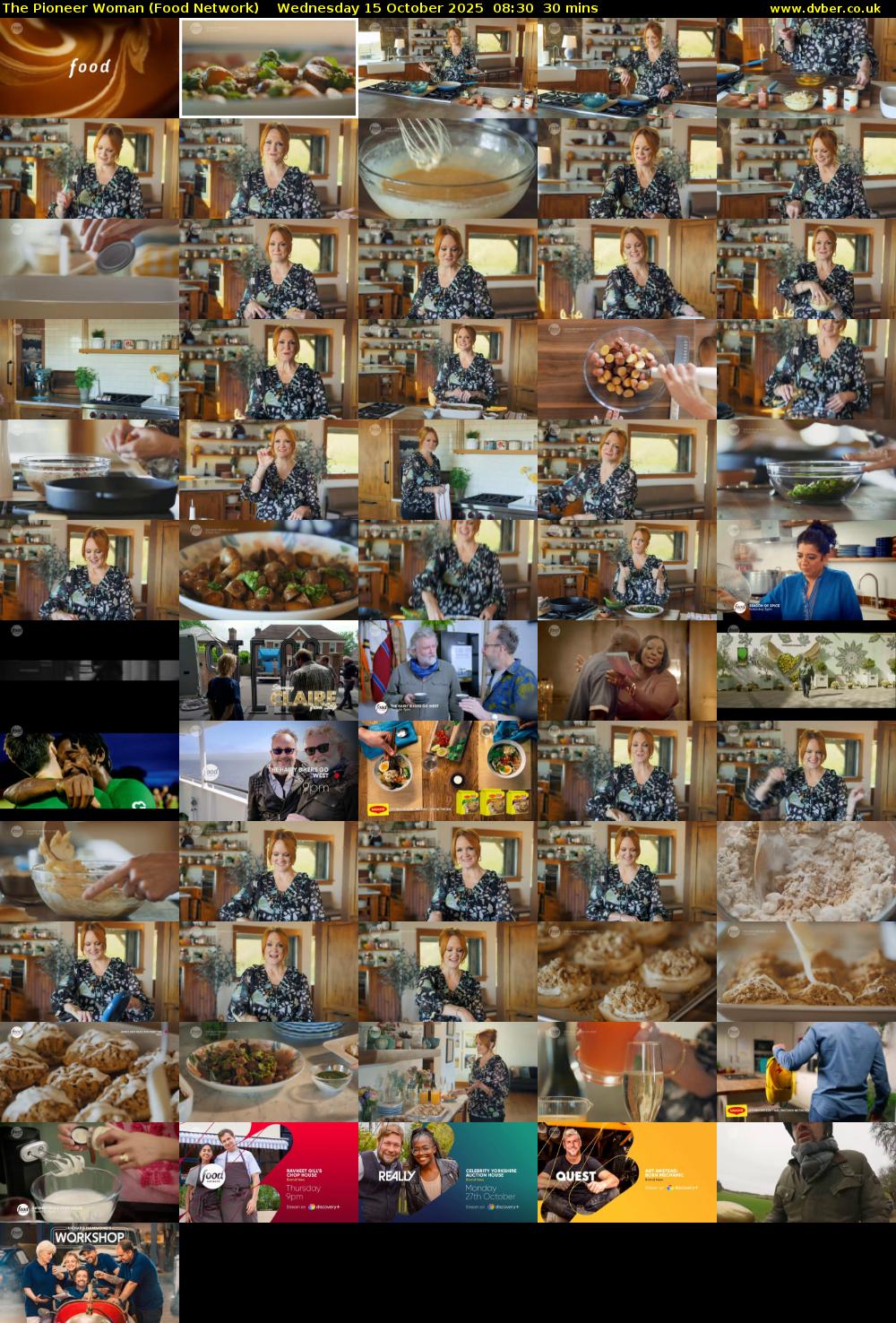 The Pioneer Woman (Food Network) Wednesday 15 October 2025 08:30 - 09:00