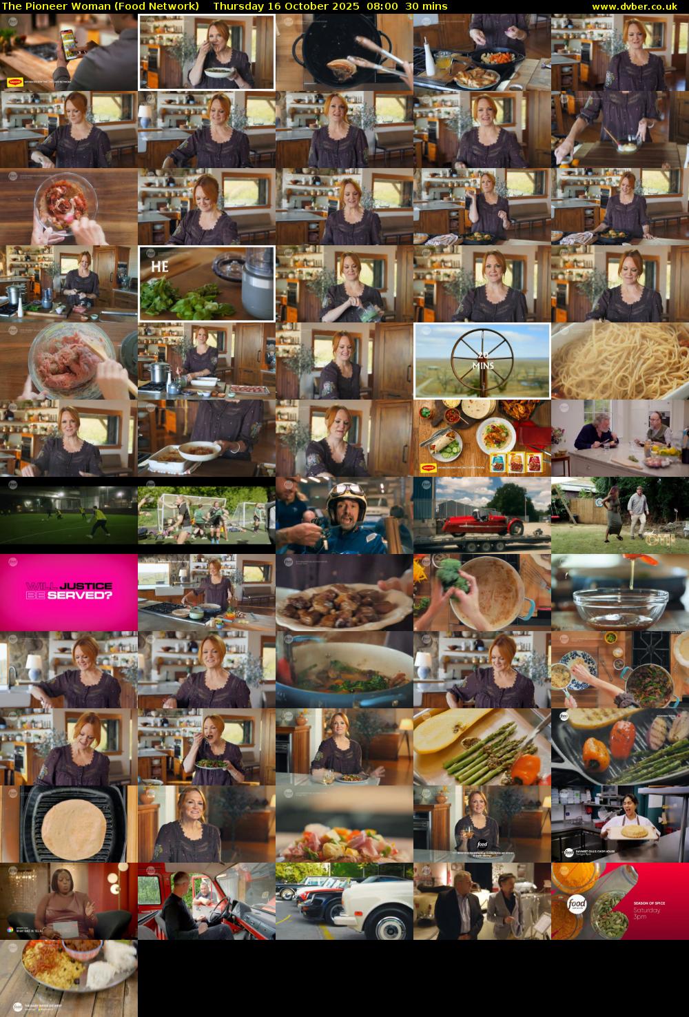 The Pioneer Woman (Food Network) Thursday 16 October 2025 08:00 - 08:30