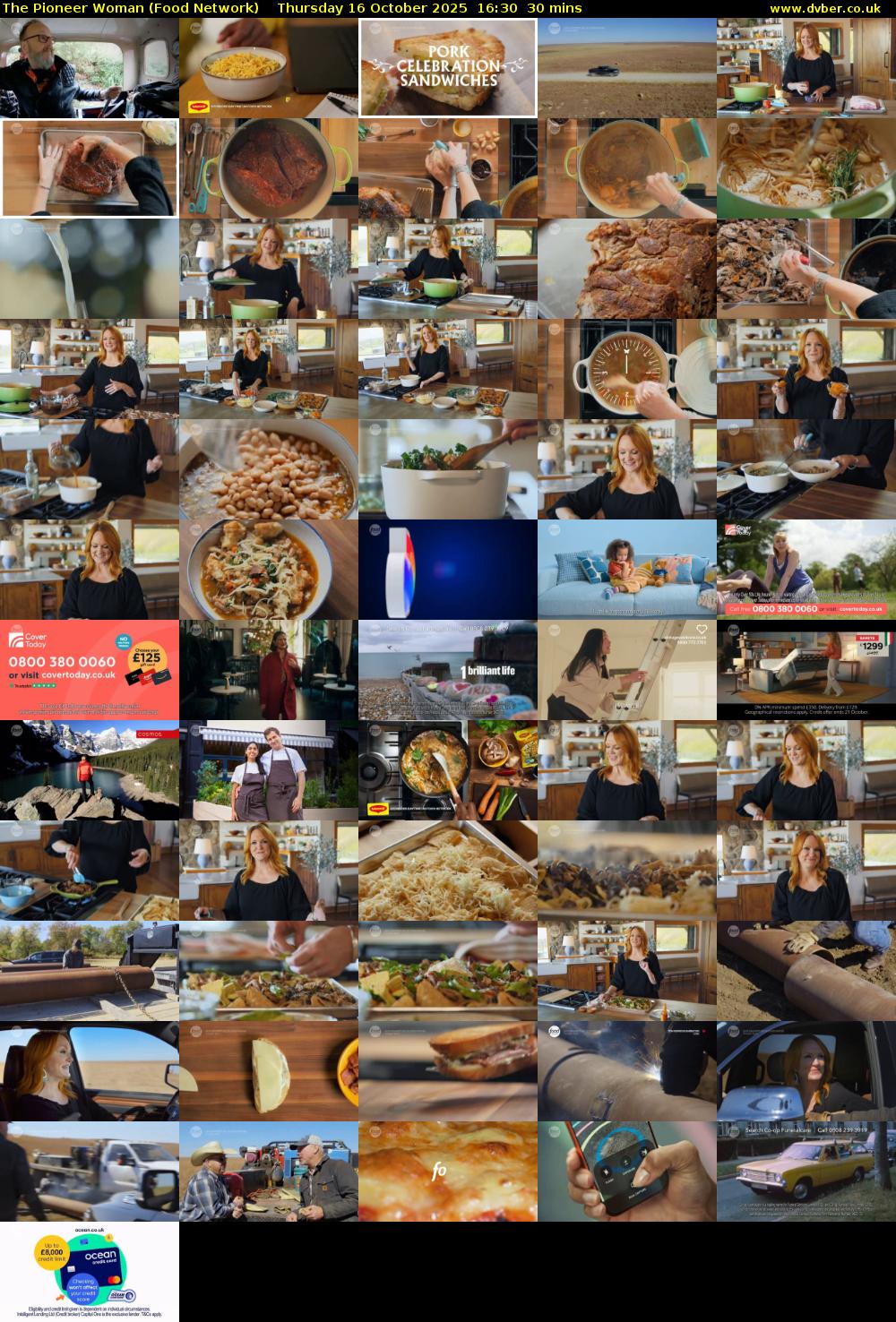 The Pioneer Woman (Food Network) Thursday 16 October 2025 16:30 - 17:00