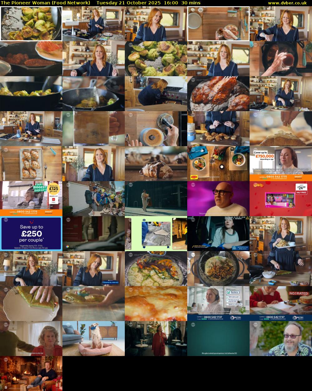 The Pioneer Woman (Food Network) Tuesday 21 October 2025 16:00 - 16:30