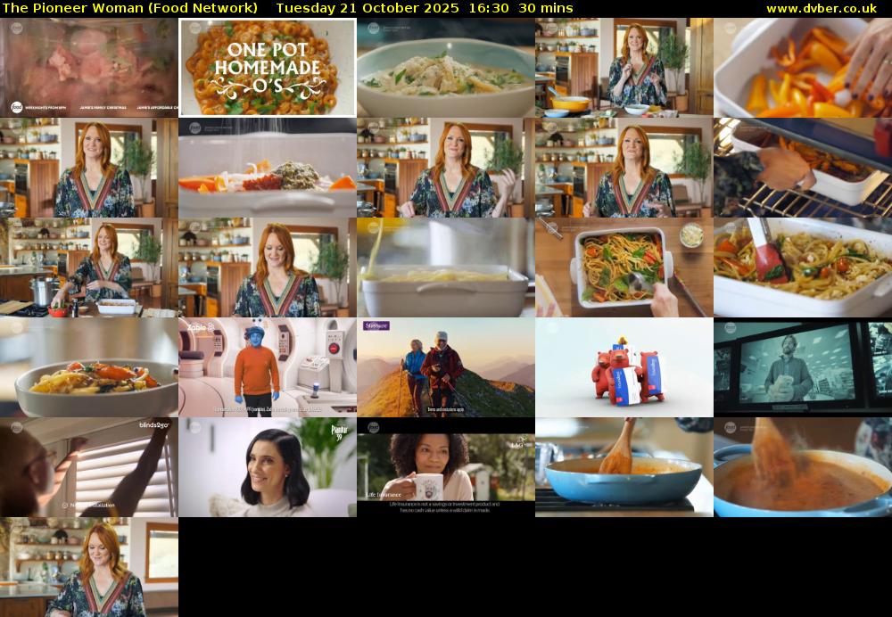 The Pioneer Woman (Food Network) Tuesday 21 October 2025 16:30 - 17:00