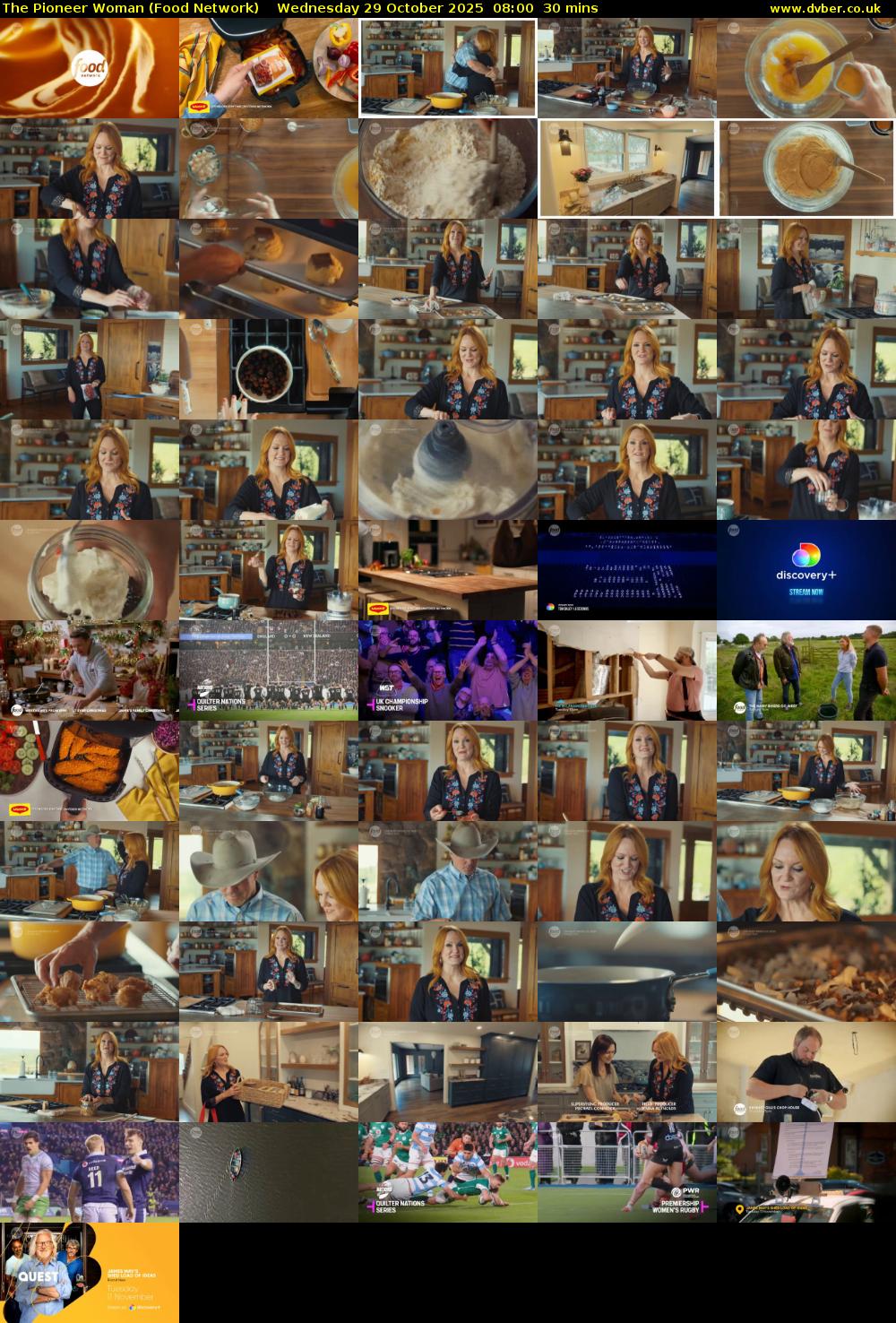 The Pioneer Woman (Food Network) Wednesday 29 October 2025 08:00 - 08:30