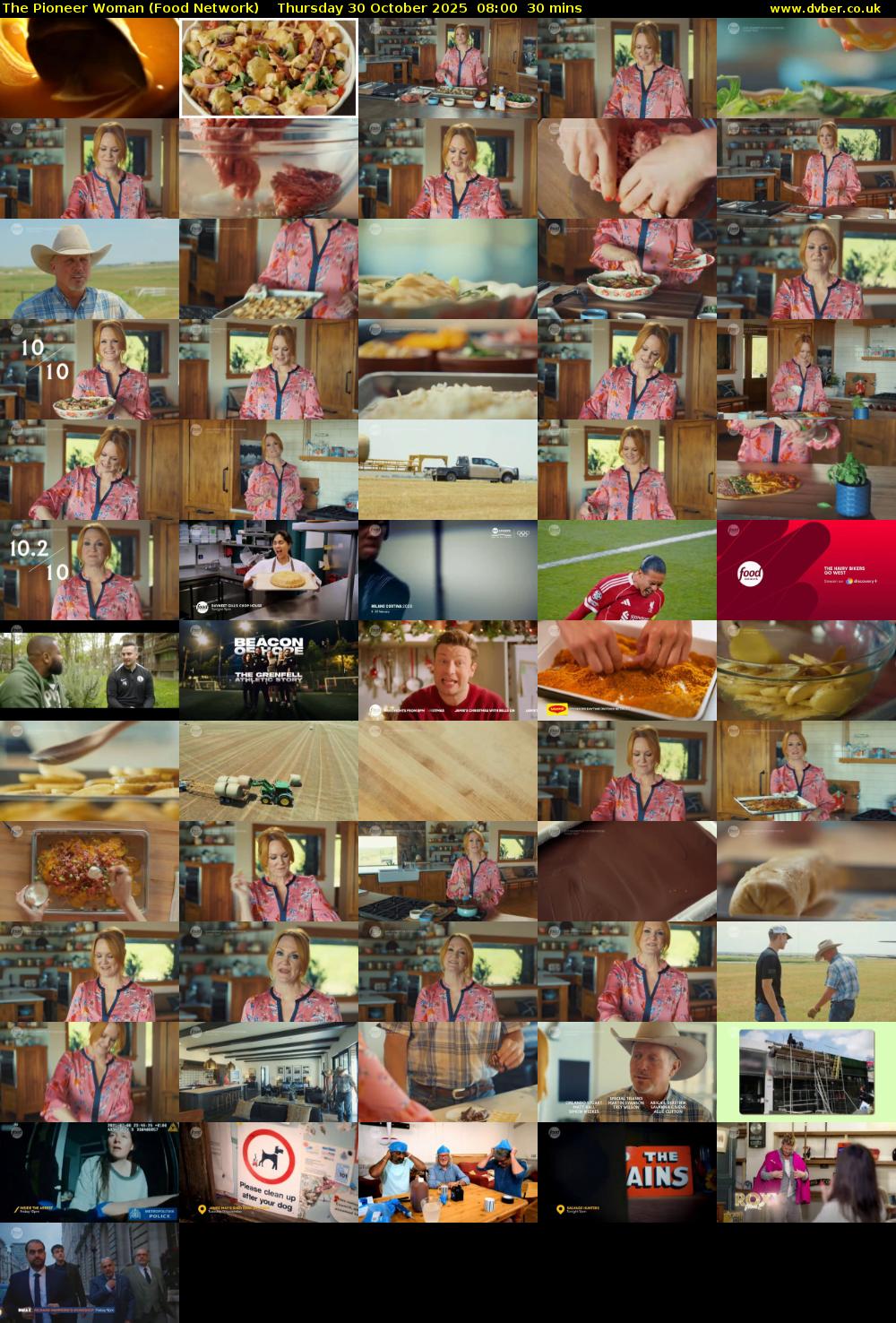 The Pioneer Woman (Food Network) Thursday 30 October 2025 08:00 - 08:30