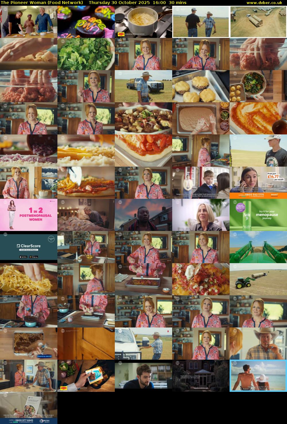 The Pioneer Woman (Food Network) Thursday 30 October 2025 16:00 - 16:30