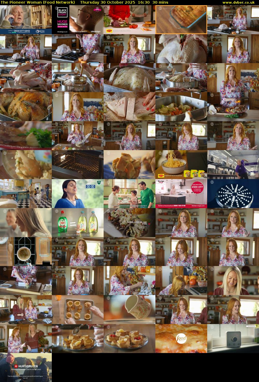 The Pioneer Woman (Food Network) Thursday 30 October 2025 16:30 - 17:00
