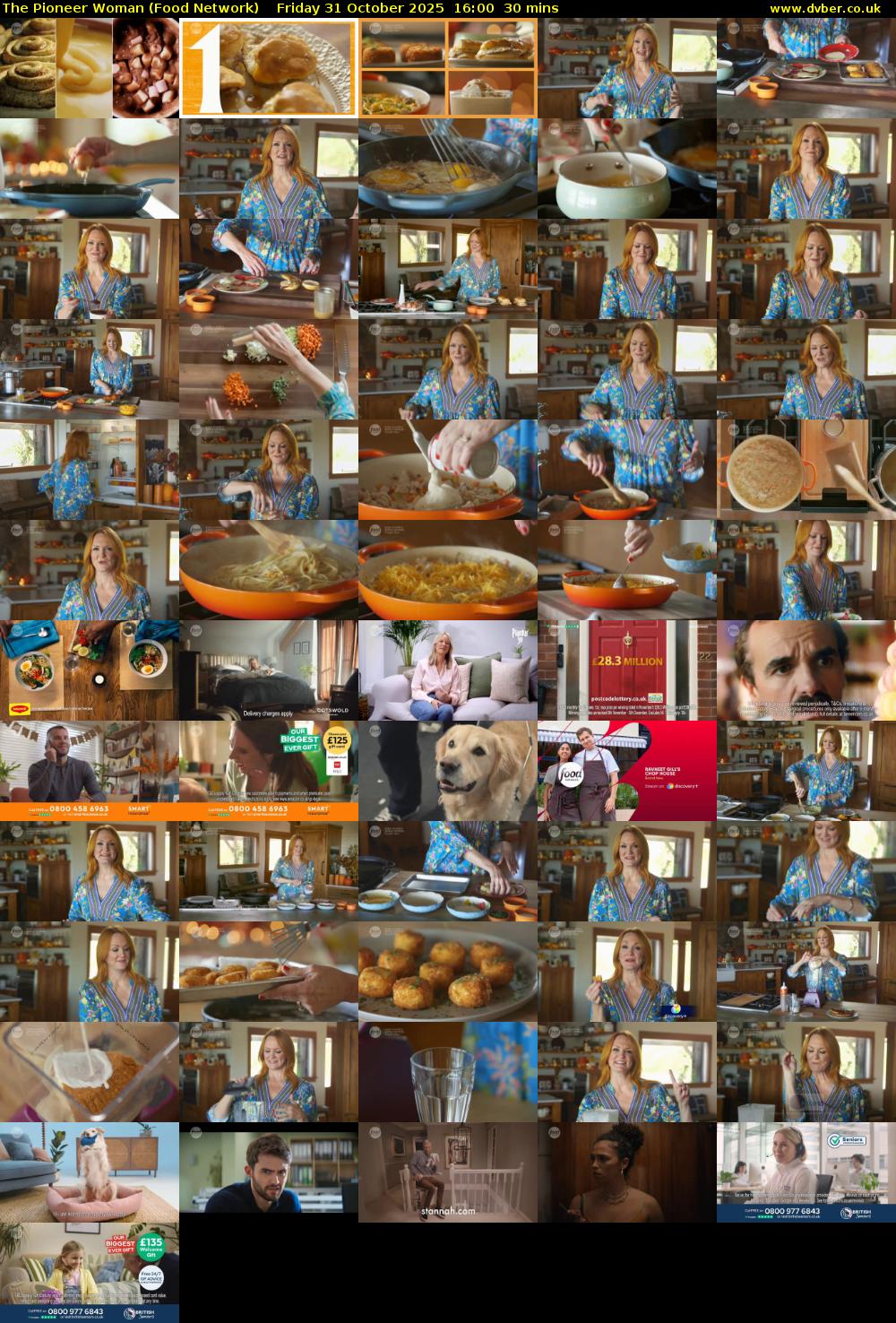 The Pioneer Woman (Food Network) Friday 31 October 2025 16:00 - 16:30