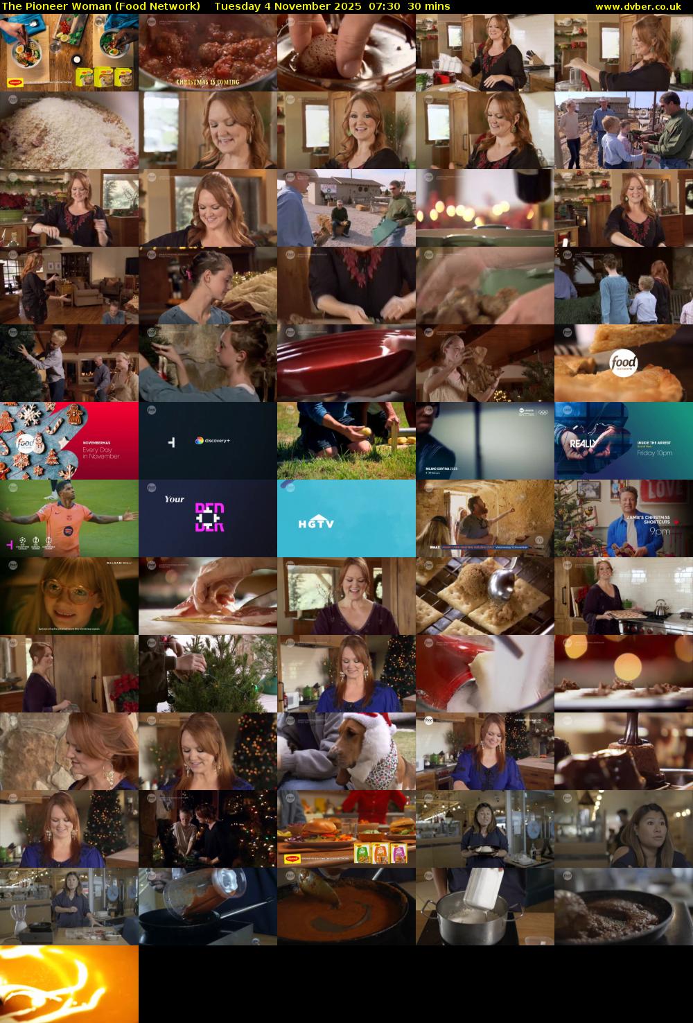The Pioneer Woman (Food Network) Tuesday 4 November 2025 07:30 - 08:00