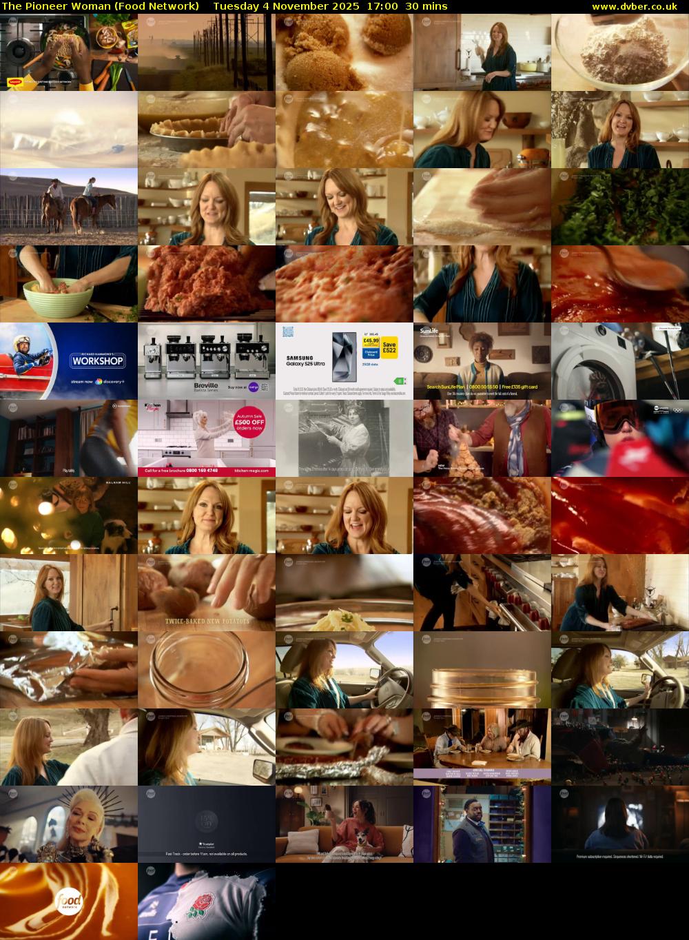 The Pioneer Woman (Food Network) Tuesday 4 November 2025 17:00 - 17:30