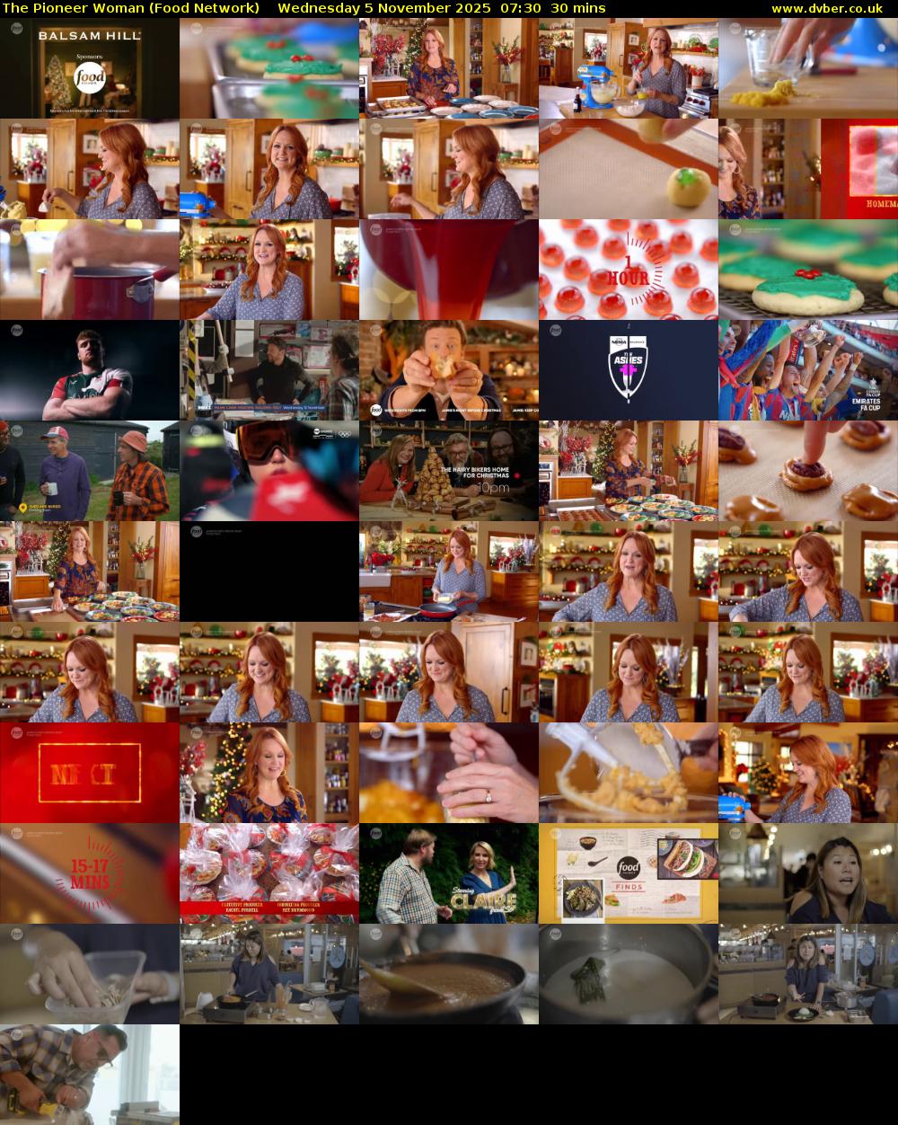 The Pioneer Woman (Food Network) Wednesday 5 November 2025 07:30 - 08:00