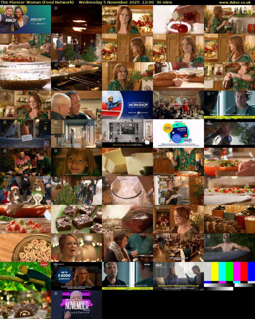 The Pioneer Woman (Food Network) Wednesday 5 November 2025 12:00 - 12:30