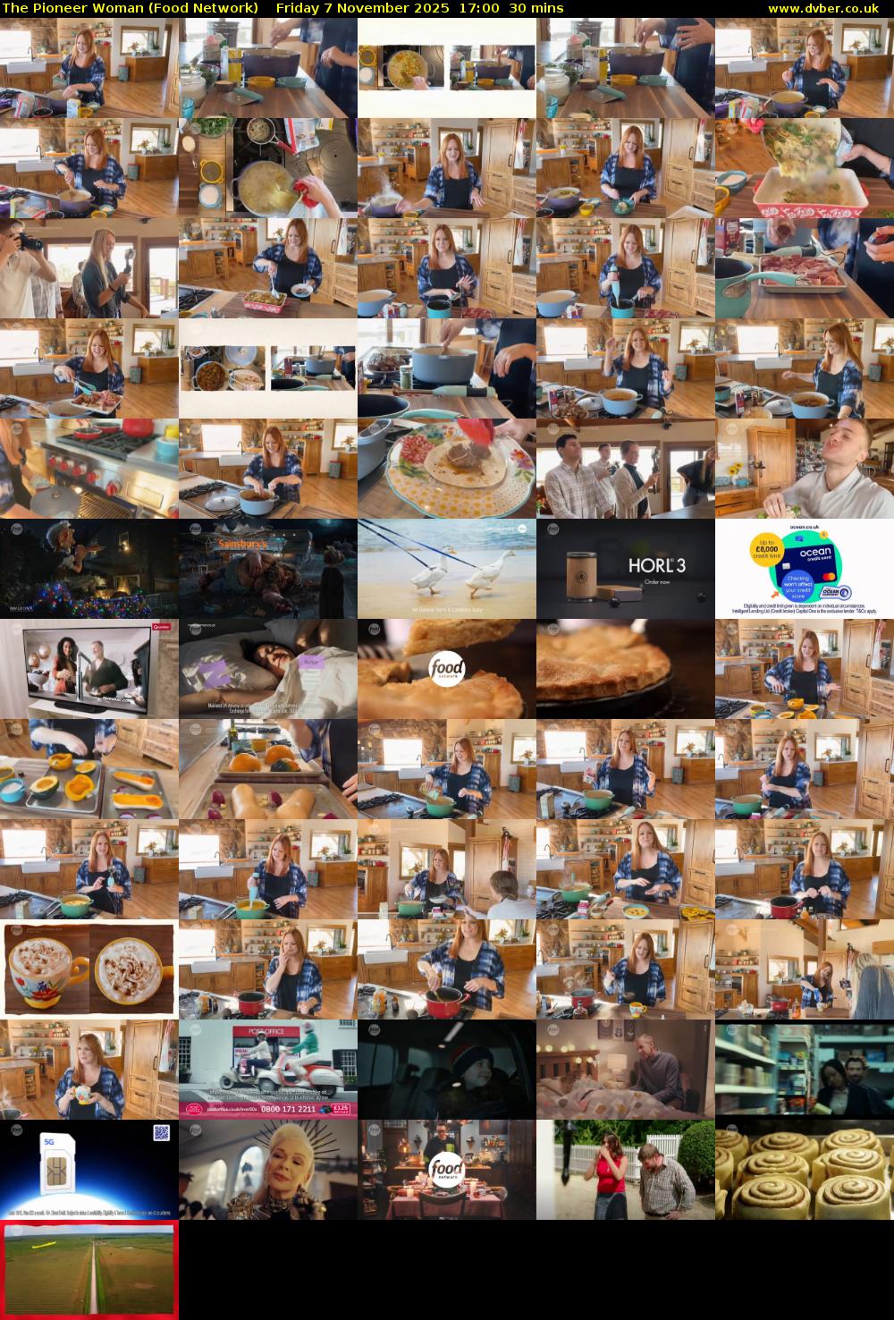 The Pioneer Woman (Food Network) Friday 7 November 2025 17:00 - 17:30