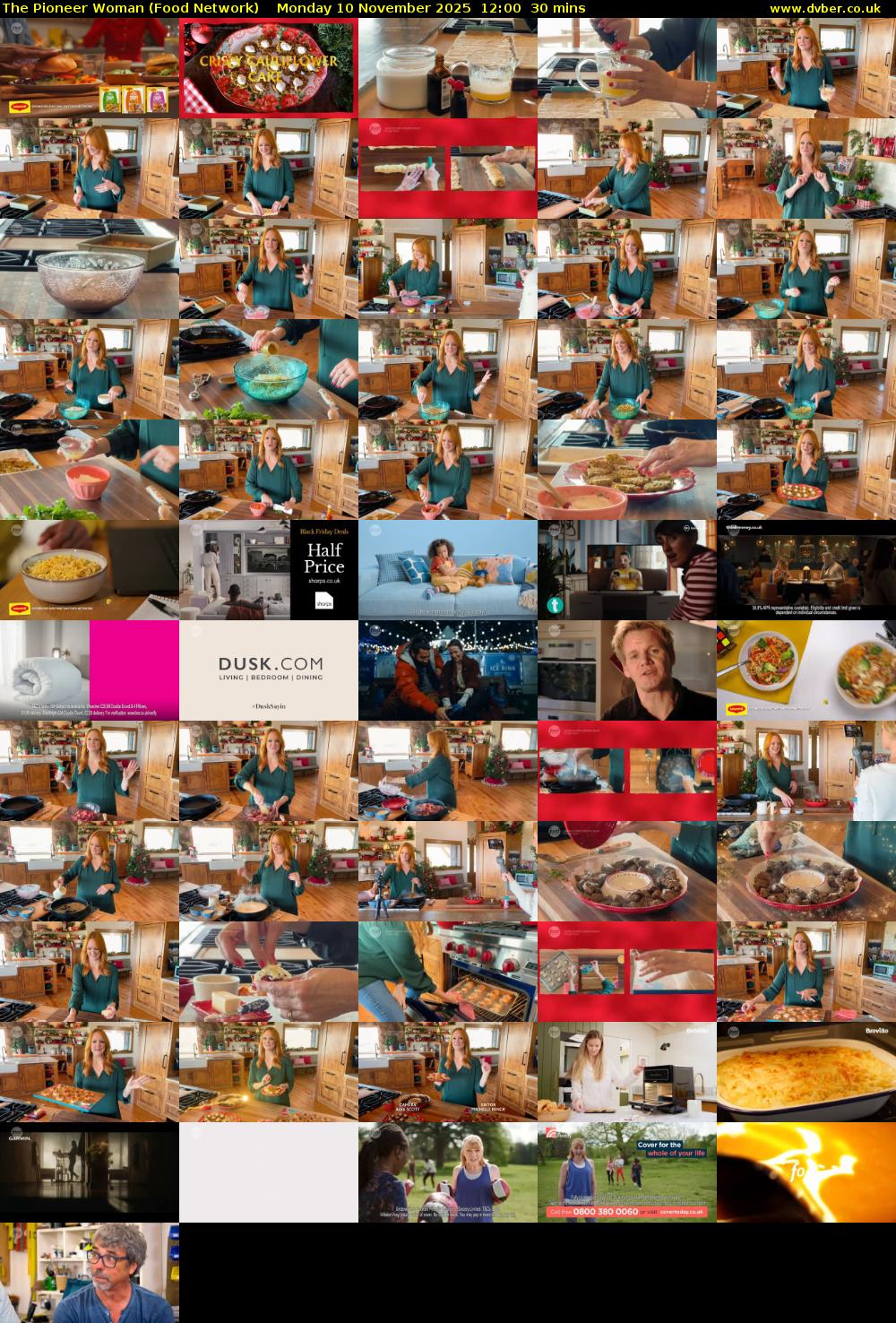 The Pioneer Woman (Food Network) Monday 10 November 2025 12:00 - 12:30