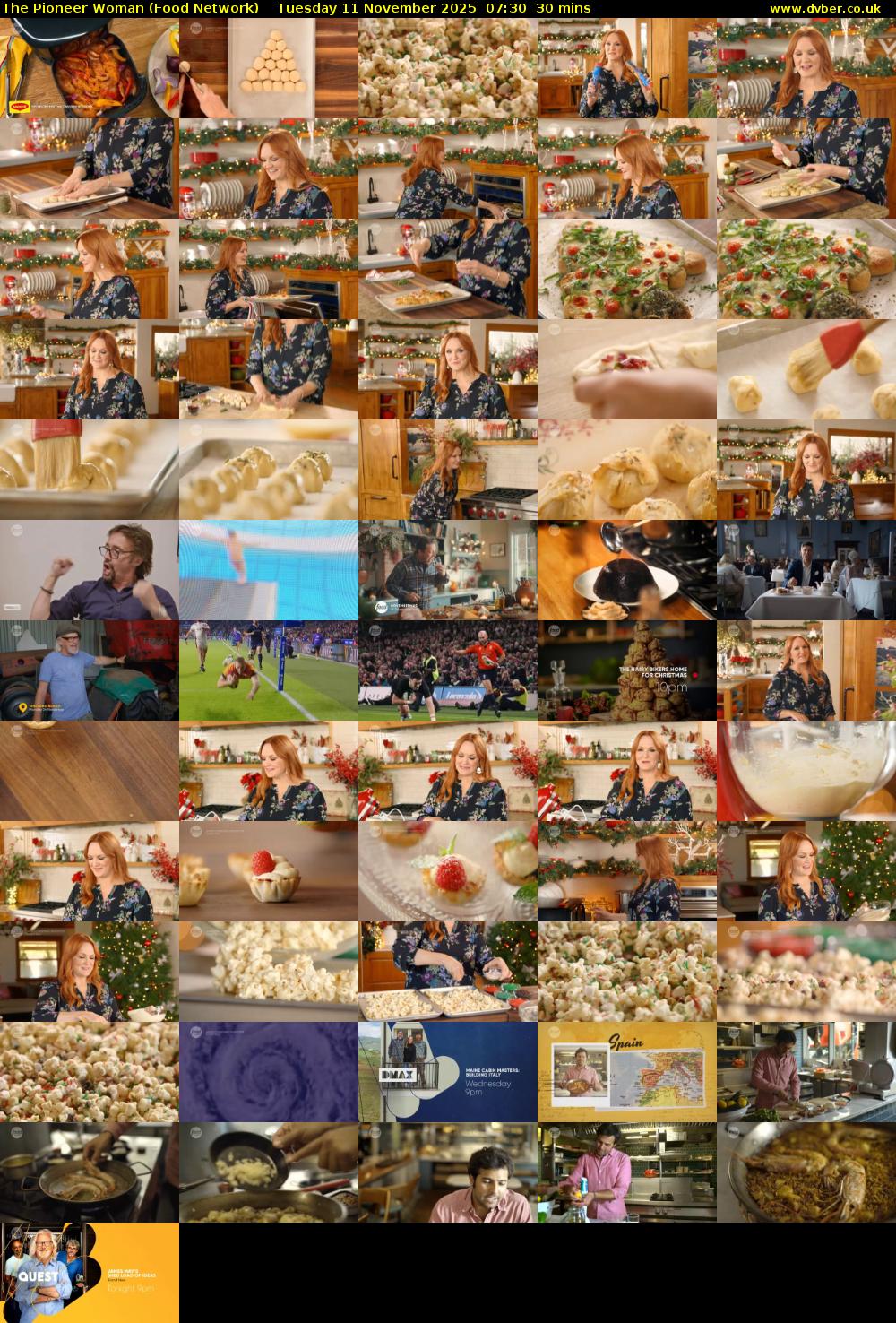 The Pioneer Woman (Food Network) Tuesday 11 November 2025 07:30 - 08:00