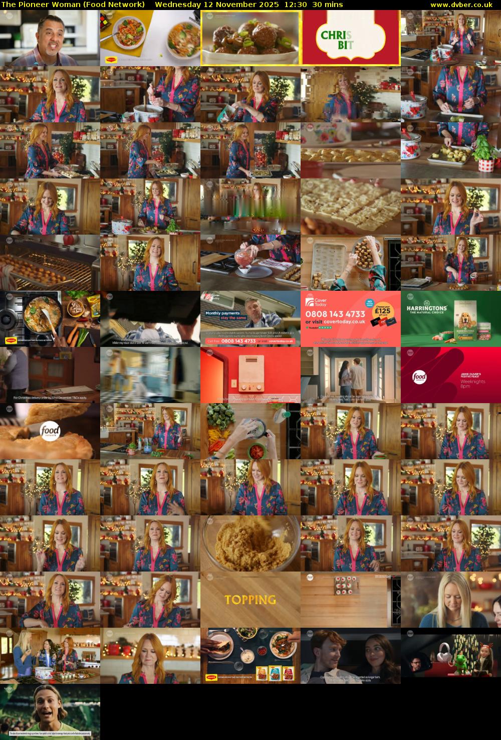 The Pioneer Woman (Food Network) Wednesday 12 November 2025 12:30 - 13:00
