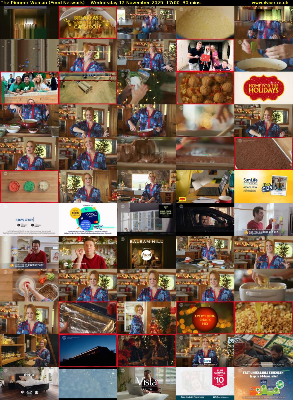 The Pioneer Woman (Food Network) Wednesday 12 November 2025 17:00 - 17:30