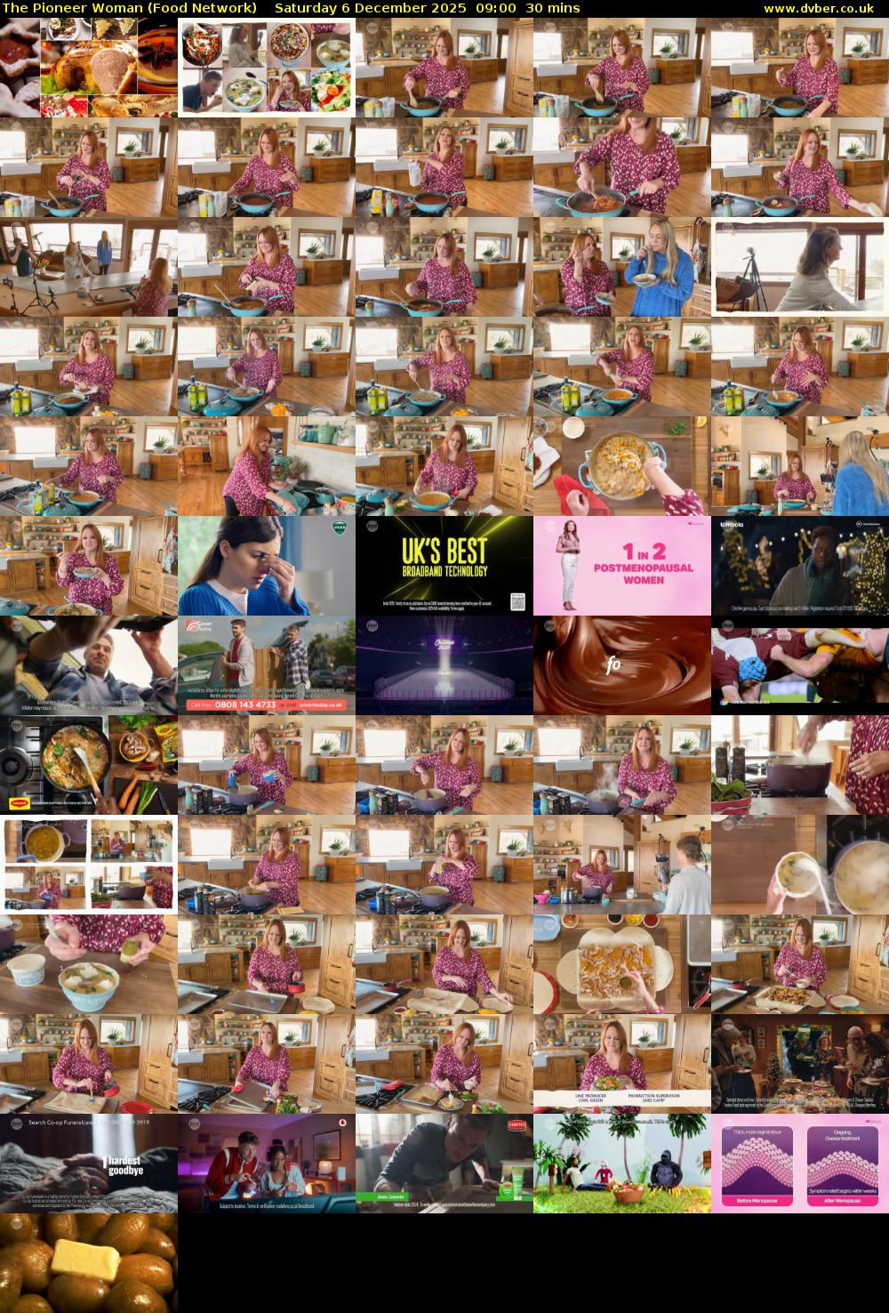 The Pioneer Woman (Food Network) Saturday 6 December 2025 09:00 - 09:30