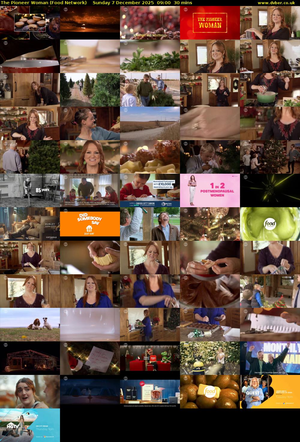 The Pioneer Woman (Food Network) Sunday 7 December 2025 09:00 - 09:30