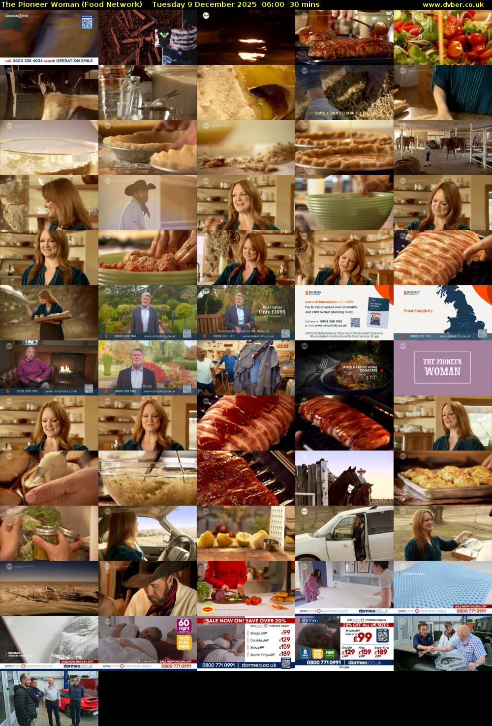 The Pioneer Woman (Food Network) Tuesday 9 December 2025 06:00 - 06:30