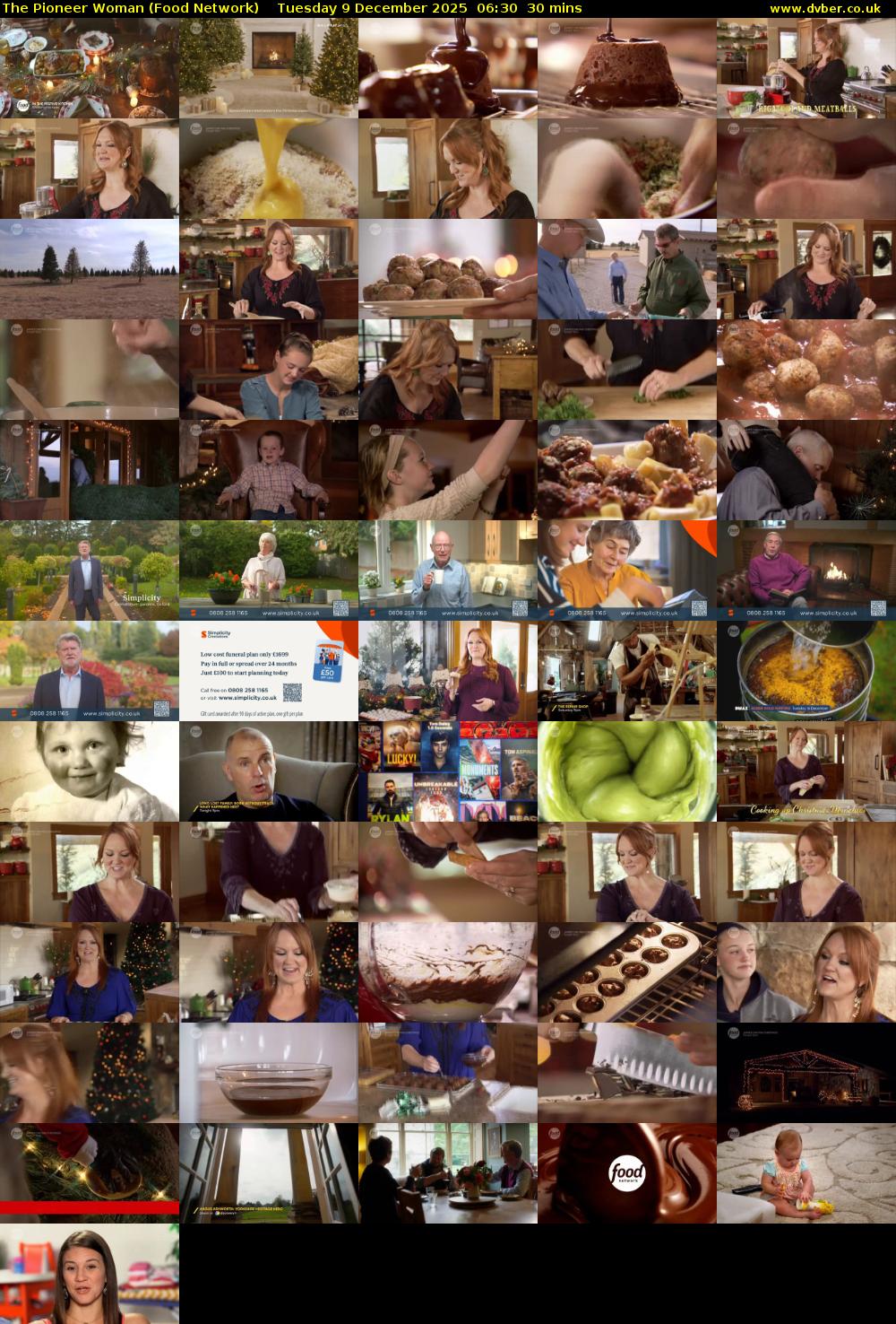 The Pioneer Woman (Food Network) Tuesday 9 December 2025 06:30 - 07:00
