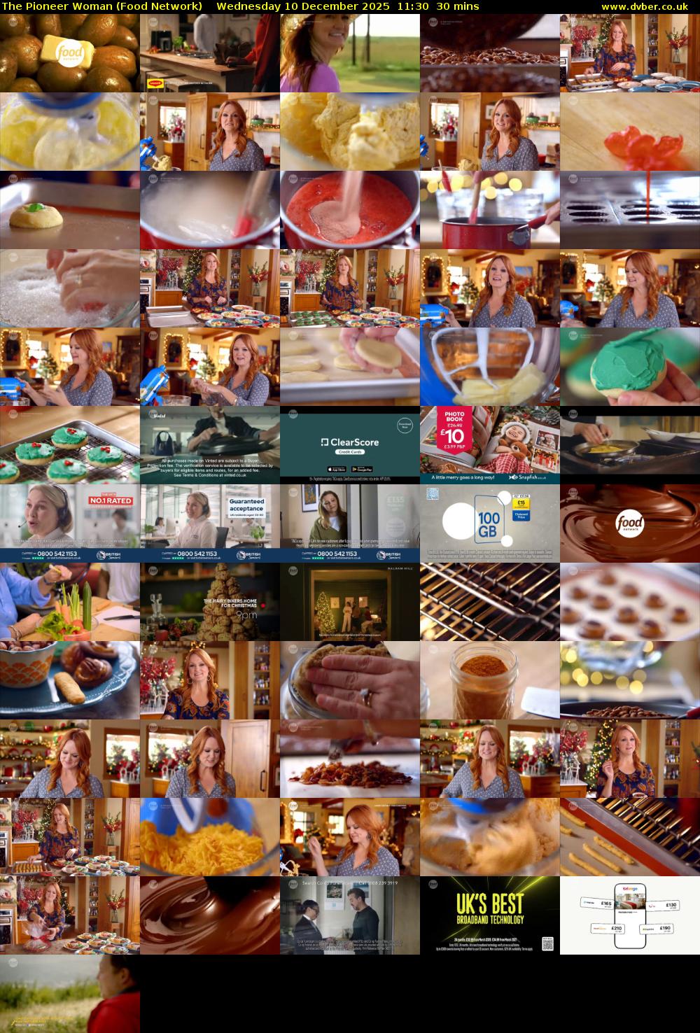 The Pioneer Woman (Food Network) Wednesday 10 December 2025 11:30 - 12:00