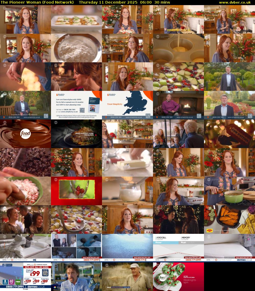 The Pioneer Woman (Food Network) Thursday 11 December 2025 06:00 - 06:30