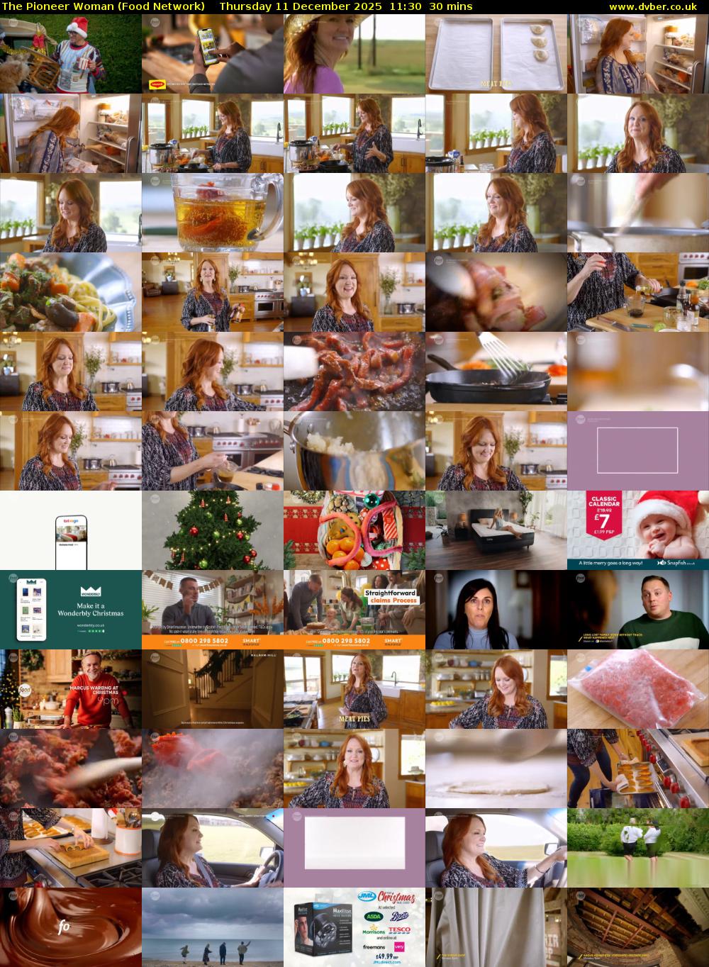 The Pioneer Woman (Food Network) Thursday 11 December 2025 11:30 - 12:00