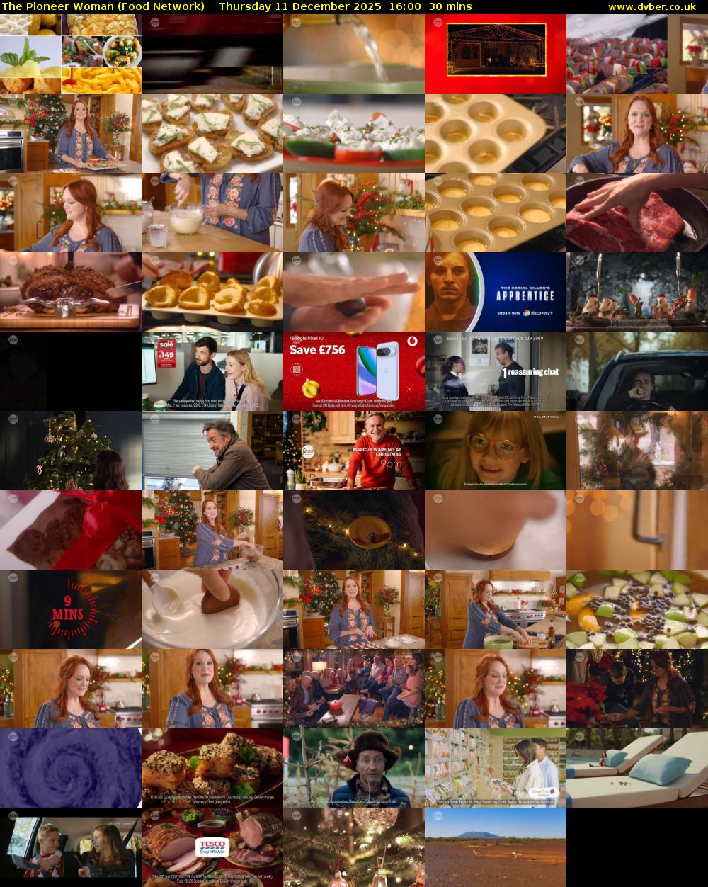 The Pioneer Woman (Food Network) Thursday 11 December 2025 16:00 - 16:30