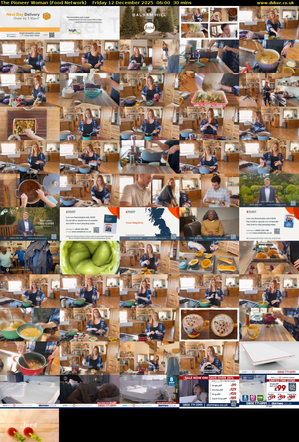 The Pioneer Woman (Food Network) Friday 12 December 2025 06:00 - 06:30