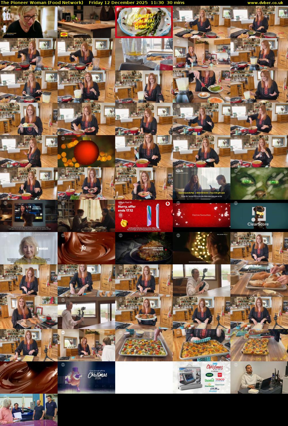 The Pioneer Woman (Food Network) Friday 12 December 2025 11:30 - 12:00