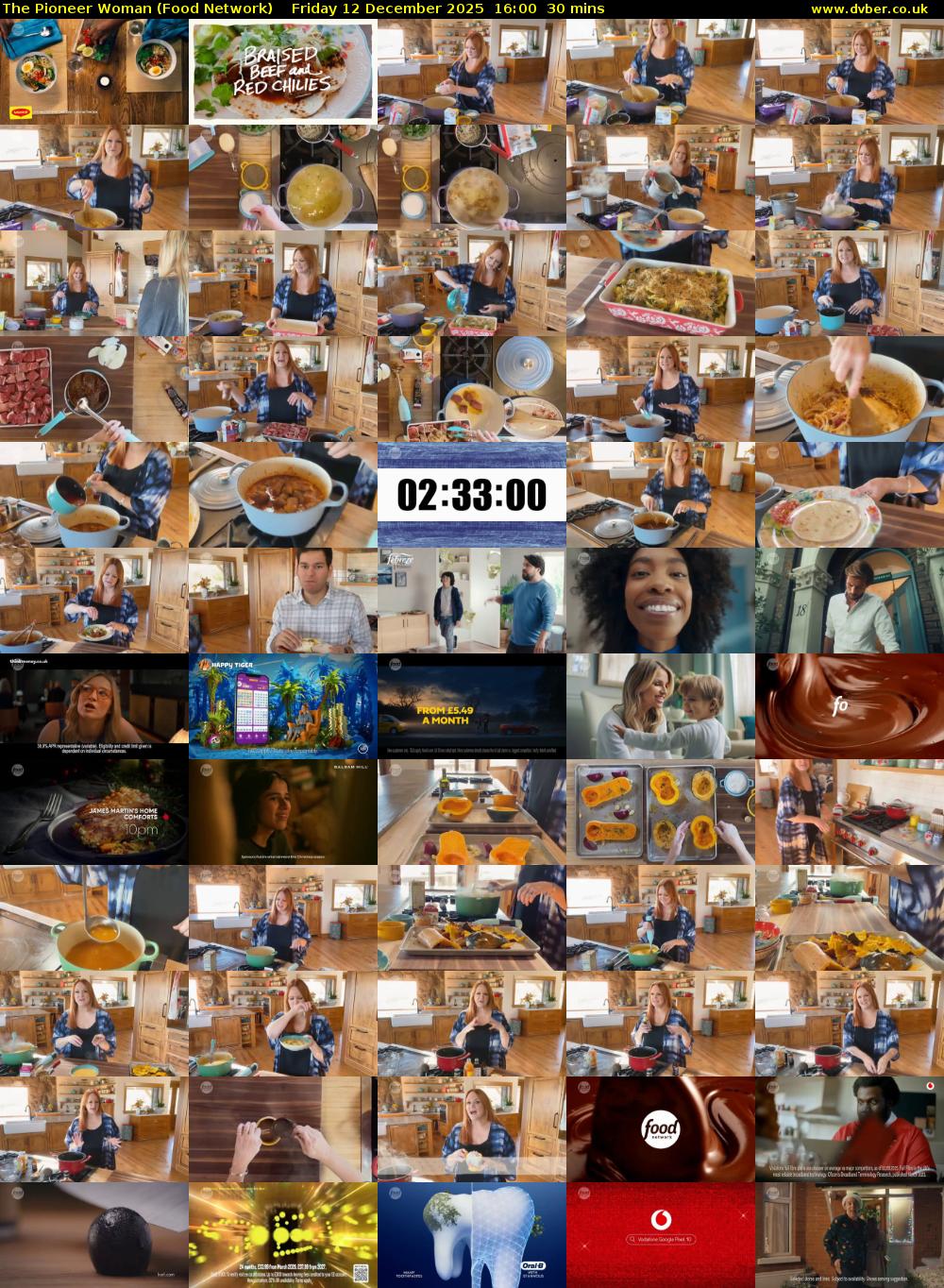 The Pioneer Woman (Food Network) Friday 12 December 2025 16:00 - 16:30