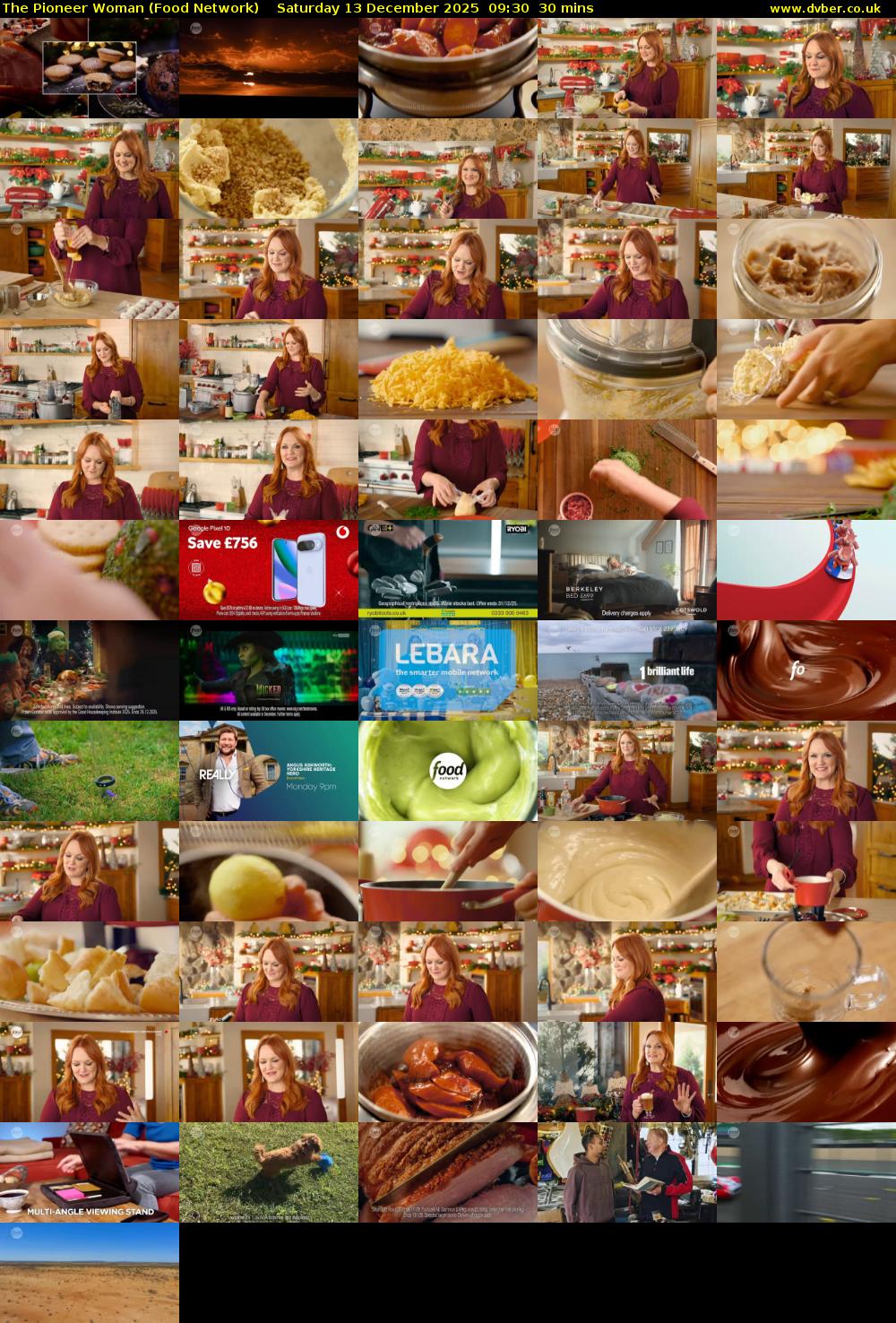 The Pioneer Woman (Food Network) Saturday 13 December 2025 09:30 - 10:00