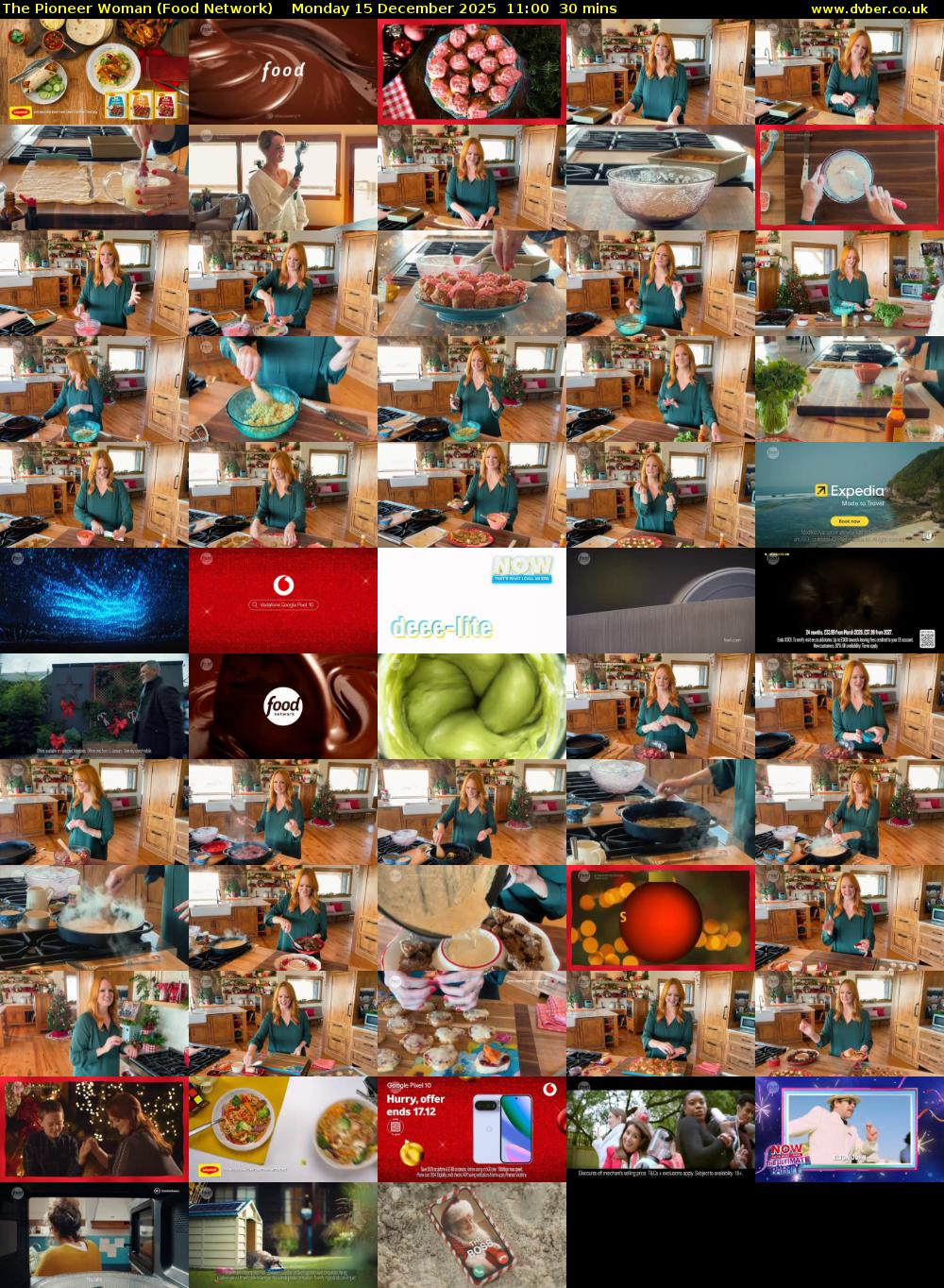 The Pioneer Woman (Food Network) Monday 15 December 2025 11:00 - 11:30