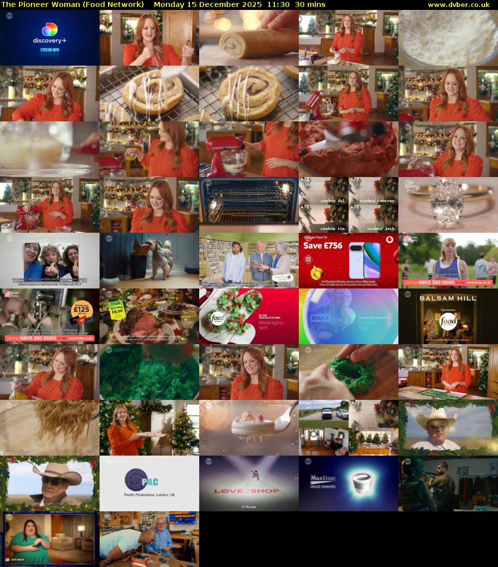 The Pioneer Woman (Food Network) Monday 15 December 2025 11:30 - 12:00