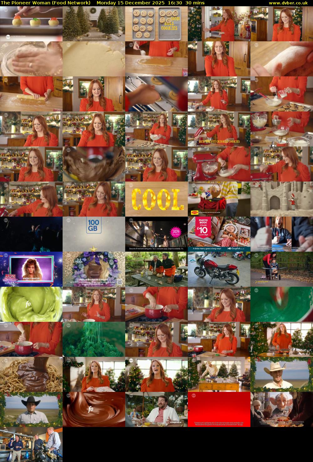 The Pioneer Woman (Food Network) Monday 15 December 2025 16:30 - 17:00
