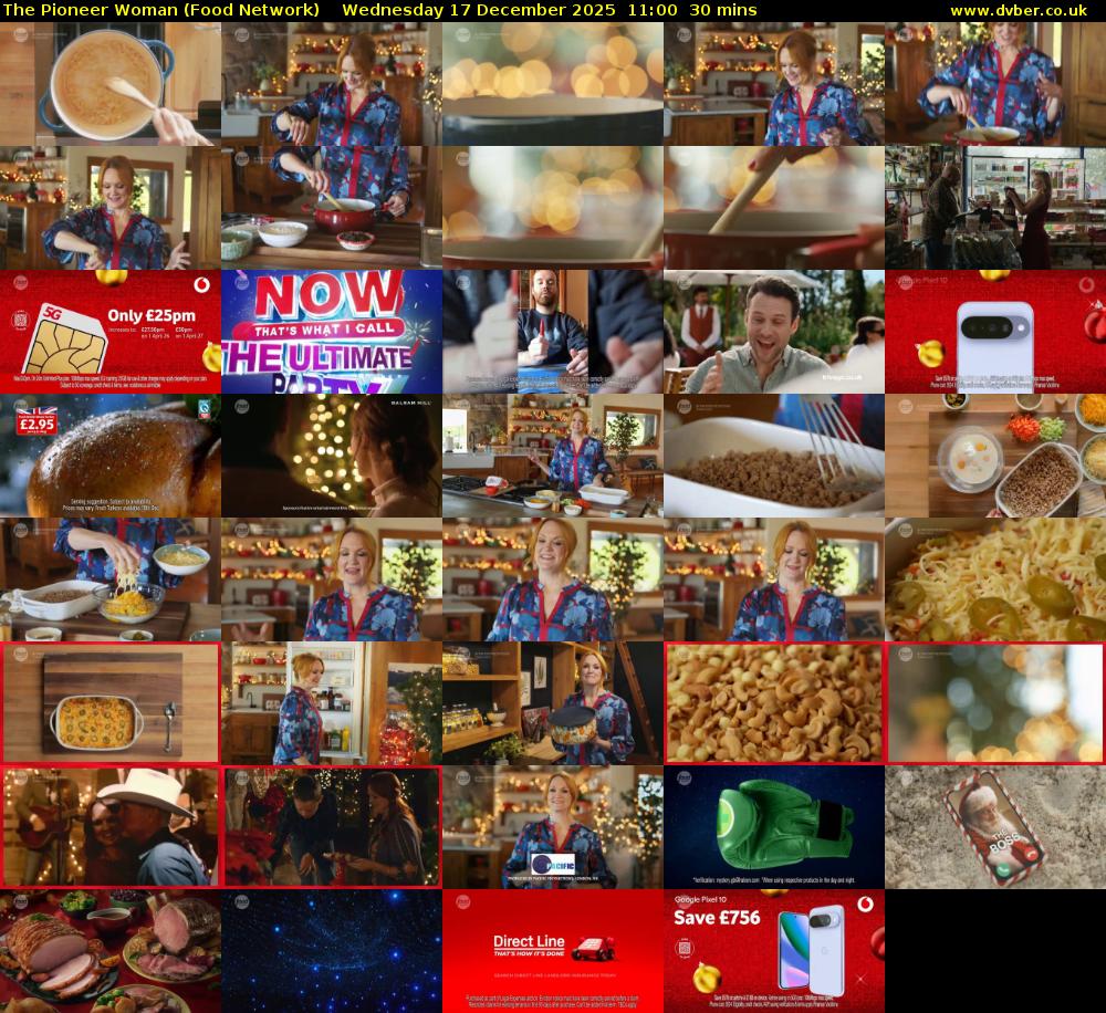 The Pioneer Woman (Food Network) Wednesday 17 December 2025 11:00 - 11:30