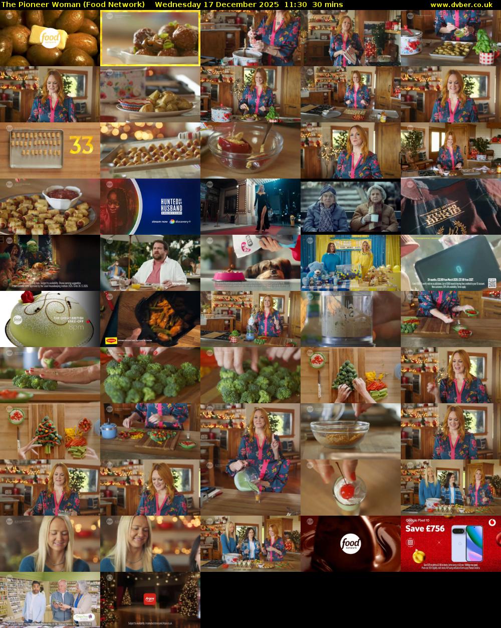 The Pioneer Woman (Food Network) Wednesday 17 December 2025 11:30 - 12:00