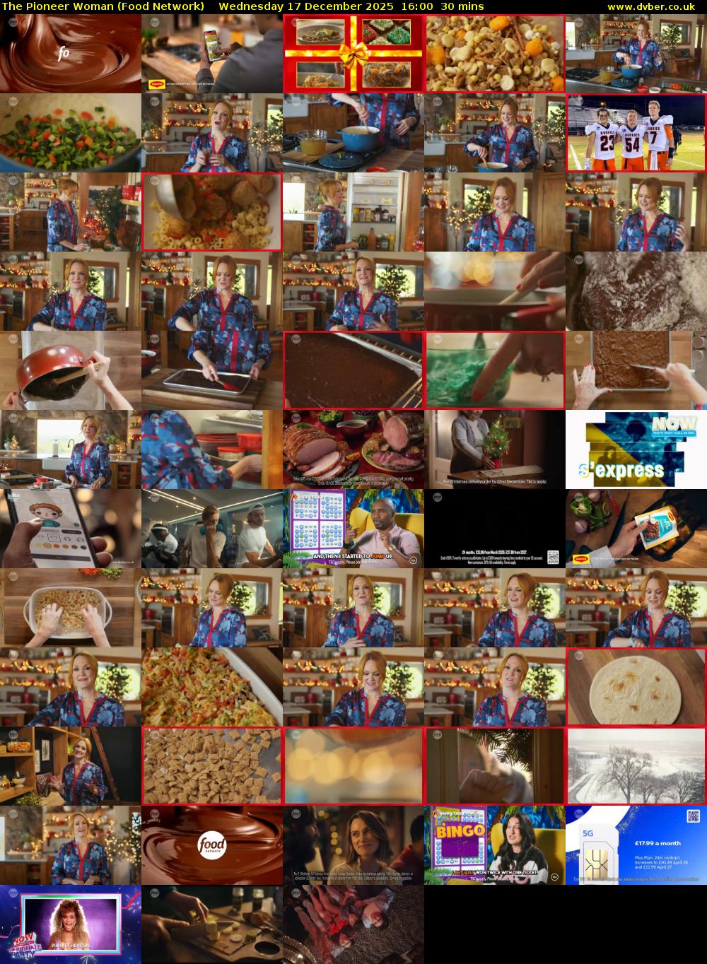 The Pioneer Woman (Food Network) Wednesday 17 December 2025 16:00 - 16:30