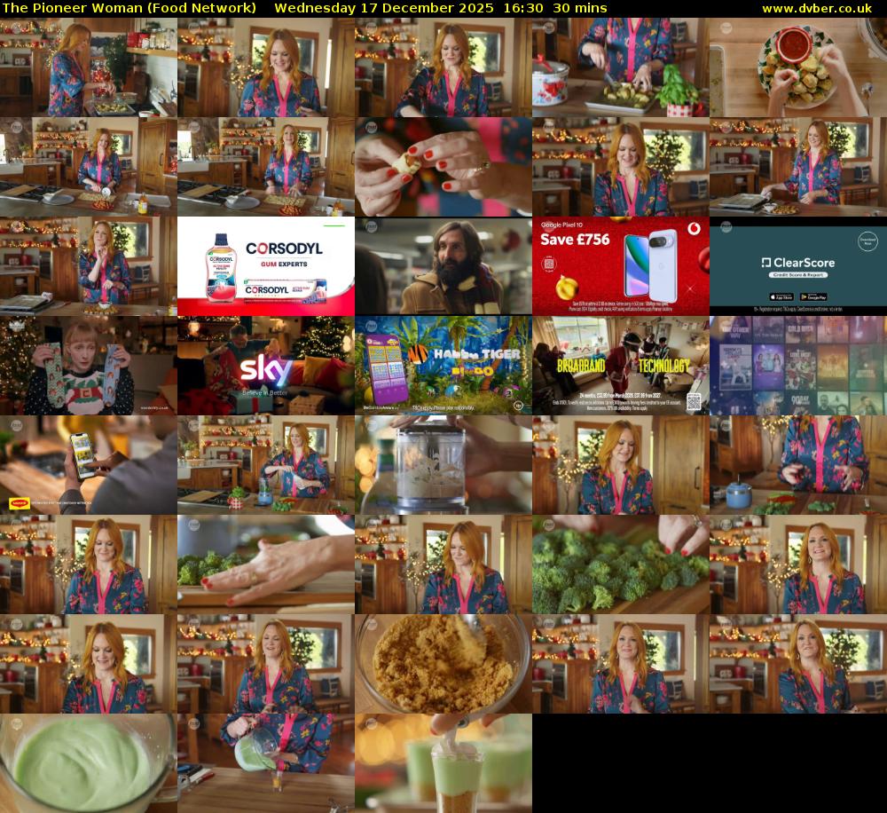 The Pioneer Woman (Food Network) Wednesday 17 December 2025 16:30 - 17:00
