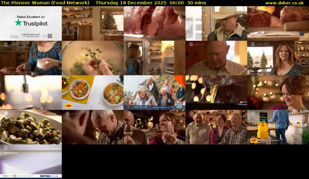 The Pioneer Woman (Food Network) Thursday 18 December 2025 06:00 - 06:30