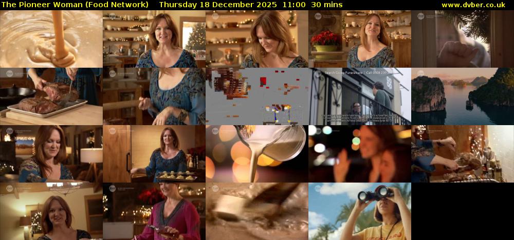 The Pioneer Woman (Food Network) Thursday 18 December 2025 11:00 - 11:30