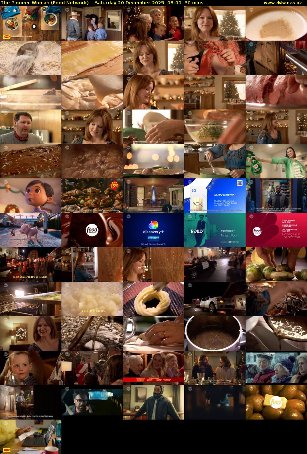 The Pioneer Woman (Food Network) Saturday 20 December 2025 08:00 - 08:30