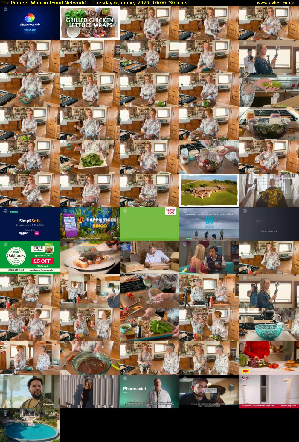 The Pioneer Woman (Food Network) Tuesday 6 January 2026 16:00 - 16:30