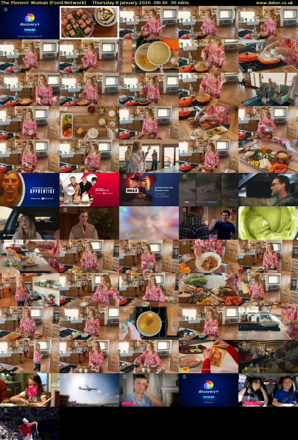 The Pioneer Woman (Food Network) Thursday 8 January 2026 08:30 - 09:00