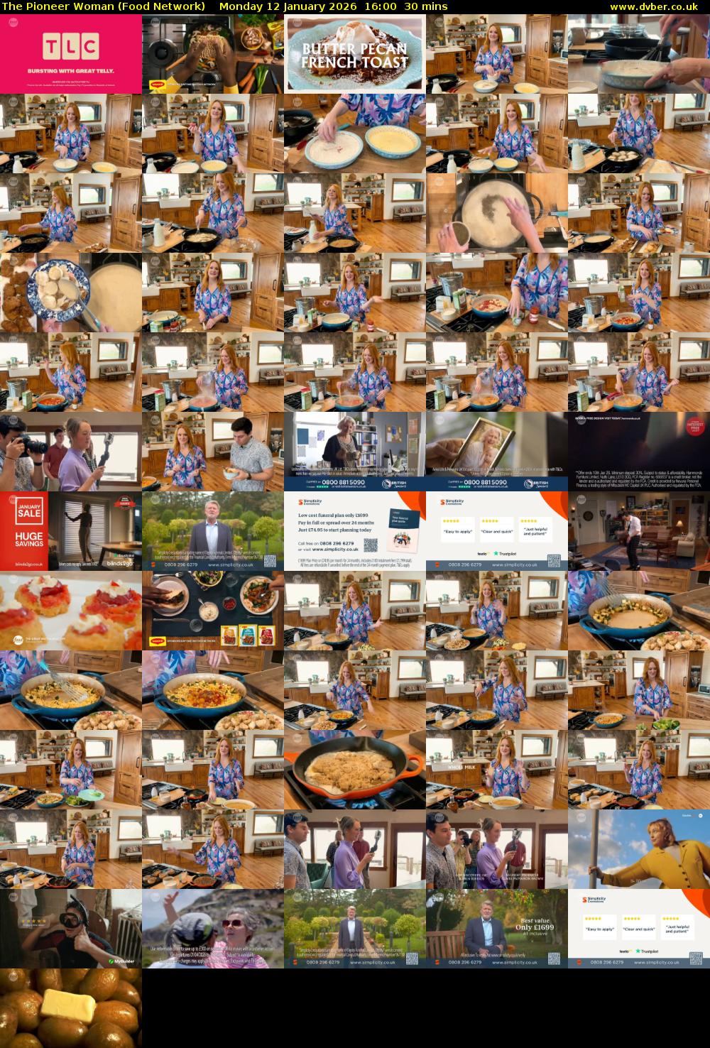 The Pioneer Woman (Food Network) Monday 12 January 2026 16:00 - 16:30