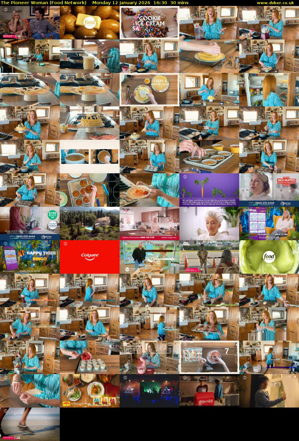 The Pioneer Woman (Food Network) Monday 12 January 2026 16:30 - 17:00