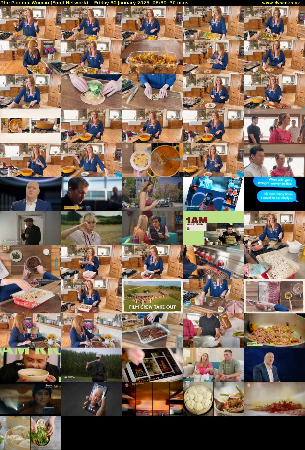 The Pioneer Woman (Food Network) Friday 30 January 2026 08:30 - 09:00