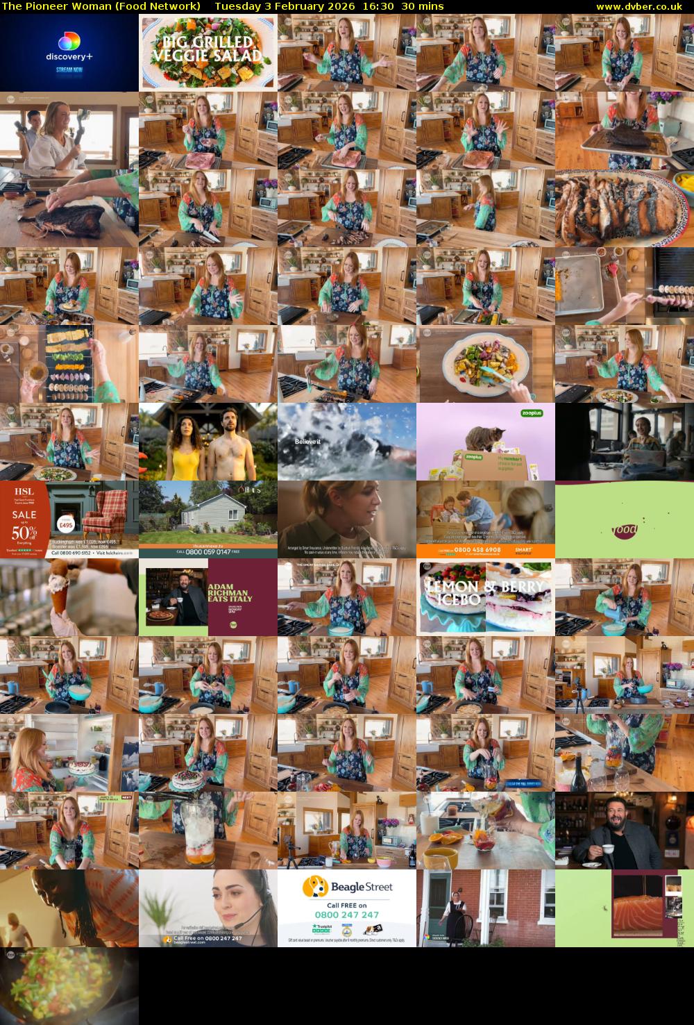 The Pioneer Woman (Food Network) Tuesday 3 February 2026 16:30 - 17:00