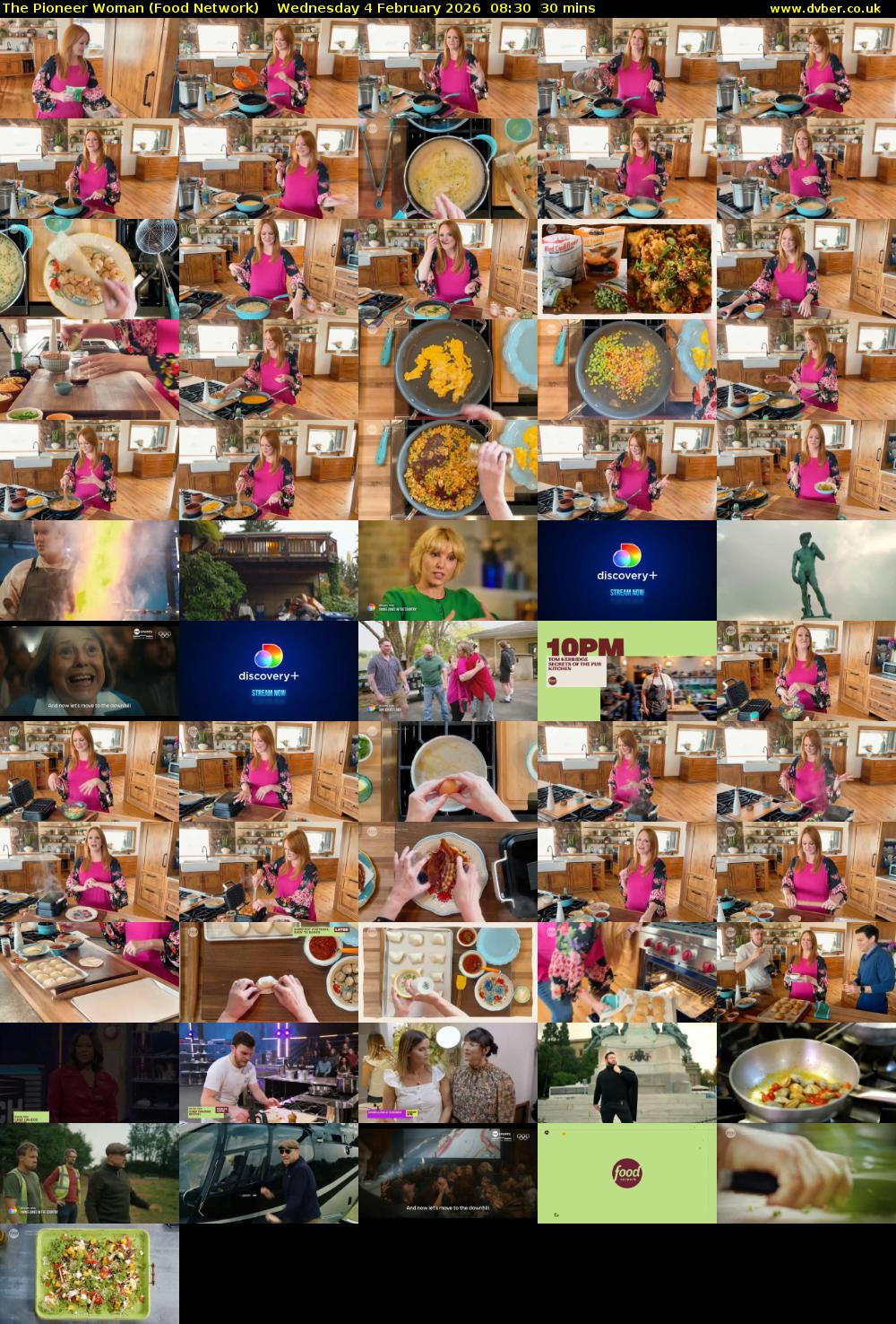 The Pioneer Woman (Food Network) Wednesday 4 February 2026 08:30 - 09:00