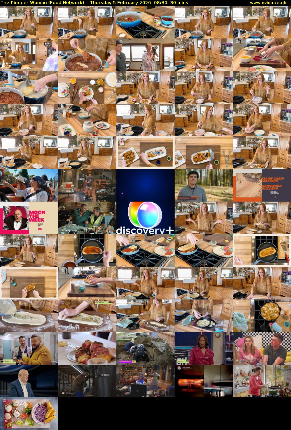 The Pioneer Woman (Food Network) Thursday 5 February 2026 08:30 - 09:00